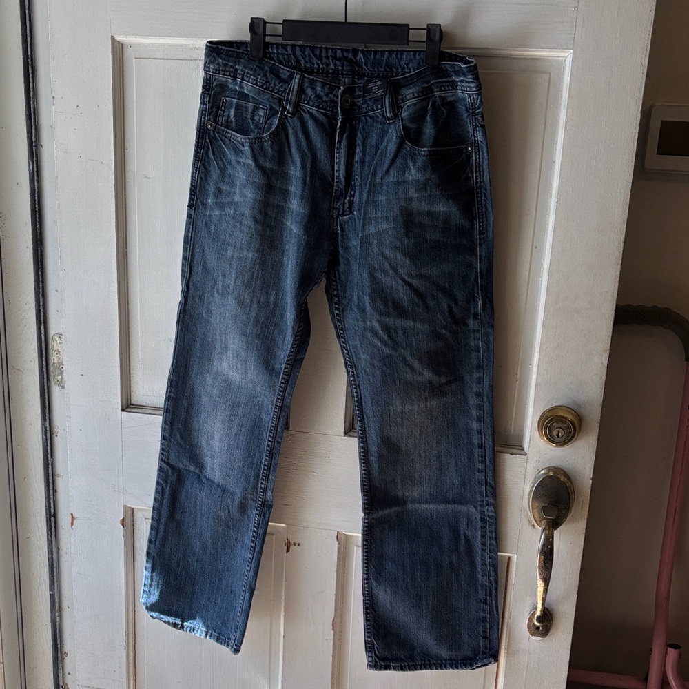 Buffalo David Bitton Dark Wash Straight Jeans